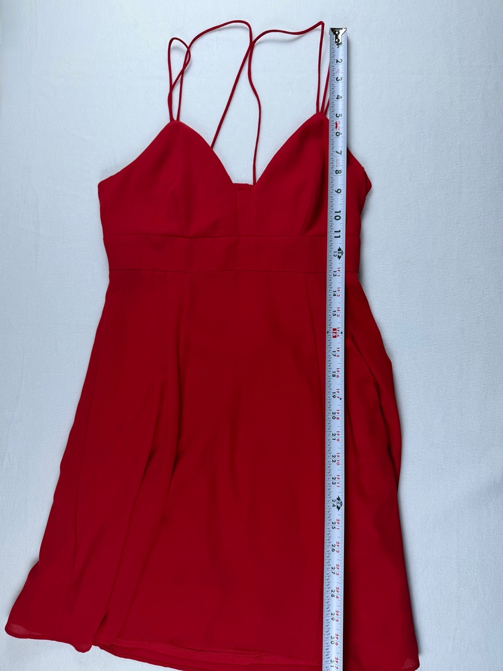 EXPRESS Red Open Back Strappy Cami Mini Dress Size 6 Cocktail Party Date Night - Picture 4 of 8
